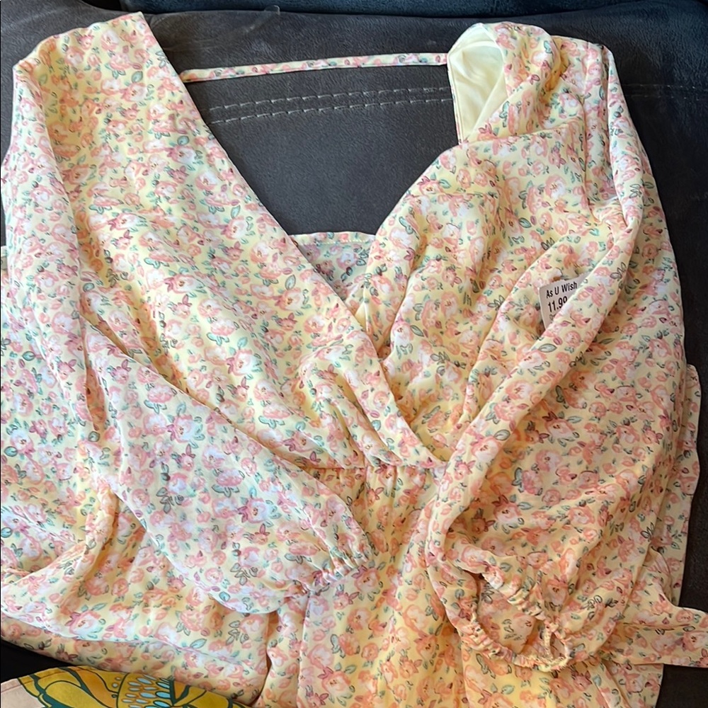 As U Wish Floral Mini Dress - Pink and Green